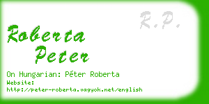 roberta peter business card