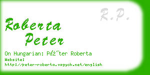 roberta peter business card